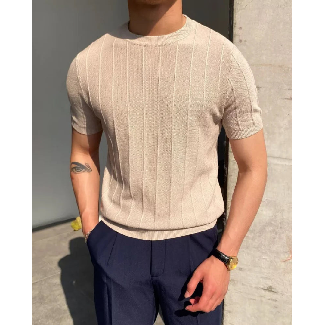 Herre Lækker Rib T-Shirt | Minimalistisk