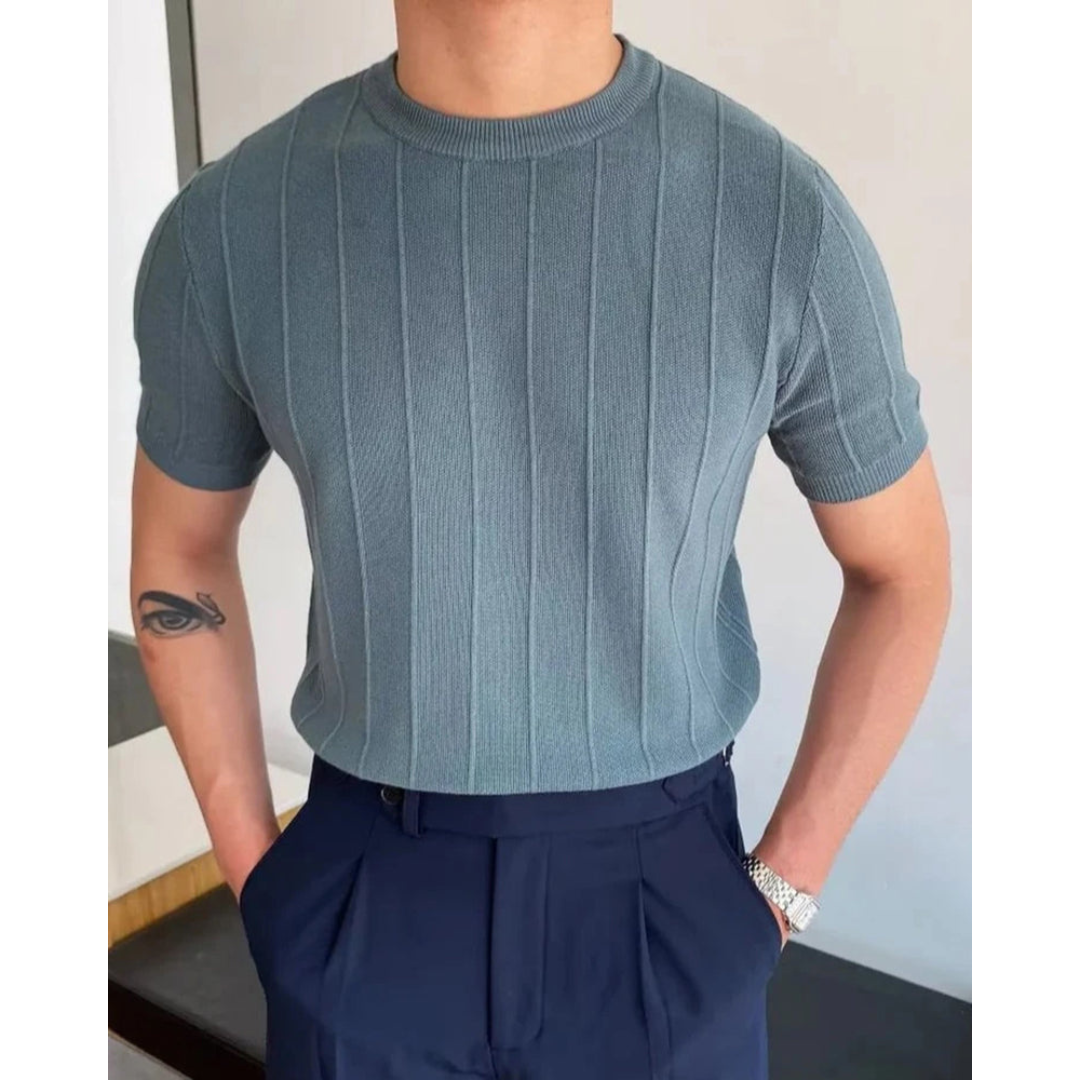 Herre Lækker Rib T-Shirt | Minimalistisk