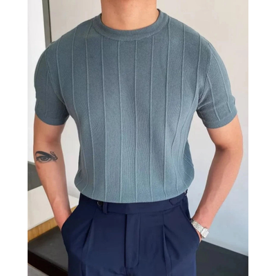 Herre Lækker Rib T-Shirt | Minimalistisk