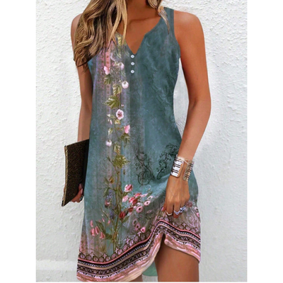 Dame Ærmeløs Afslappet Kjole | Mini