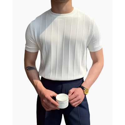 Herre Lækker Rib T-Shirt | Minimalistisk