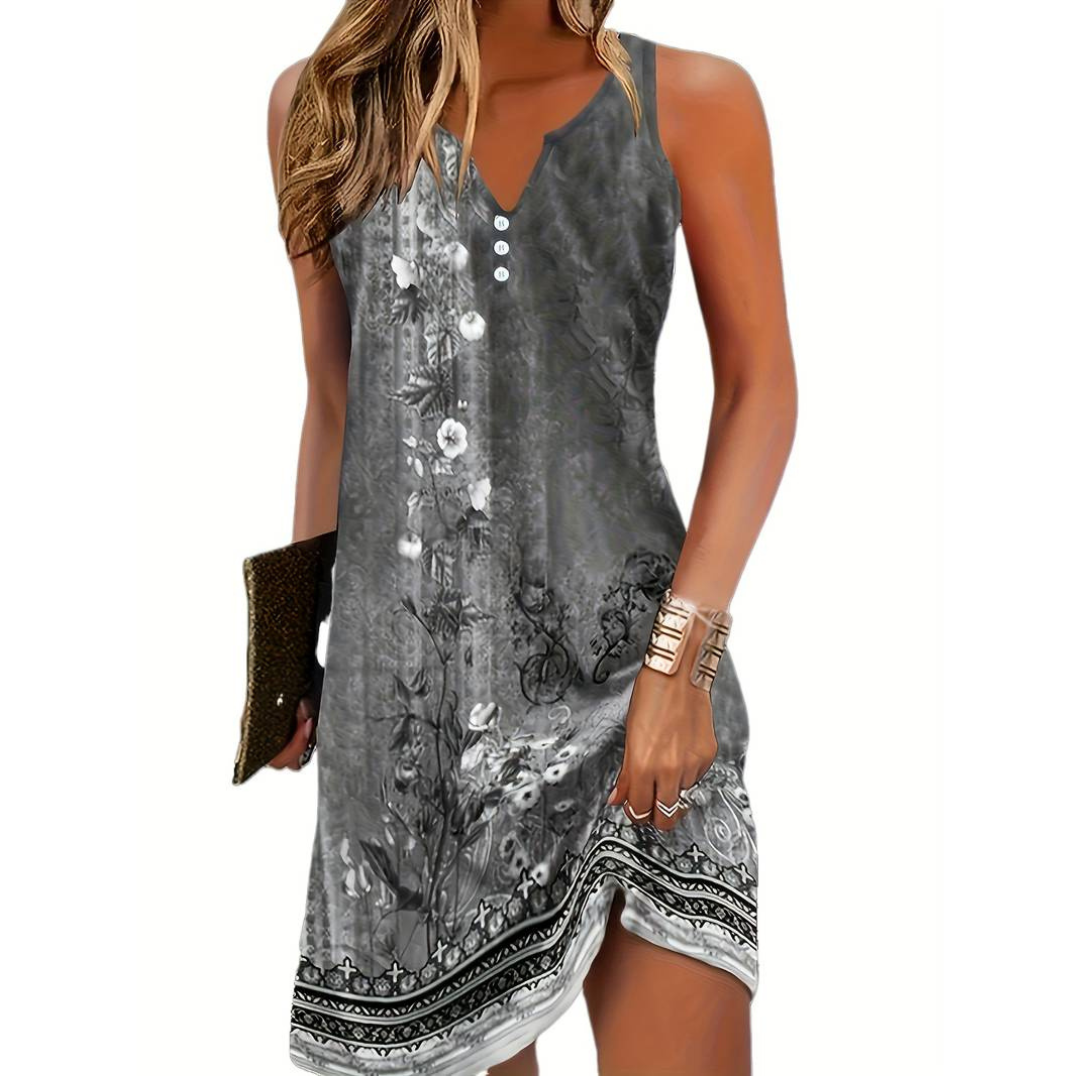 Dame Ærmeløs Afslappet Kjole | Mini